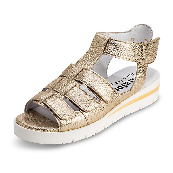 Sandale Damen Leder mit Klettverschluss - Römersandale für Frauen Echt Leder - Sommerschuhe Damen Sandalen Damen Sandalette Leder