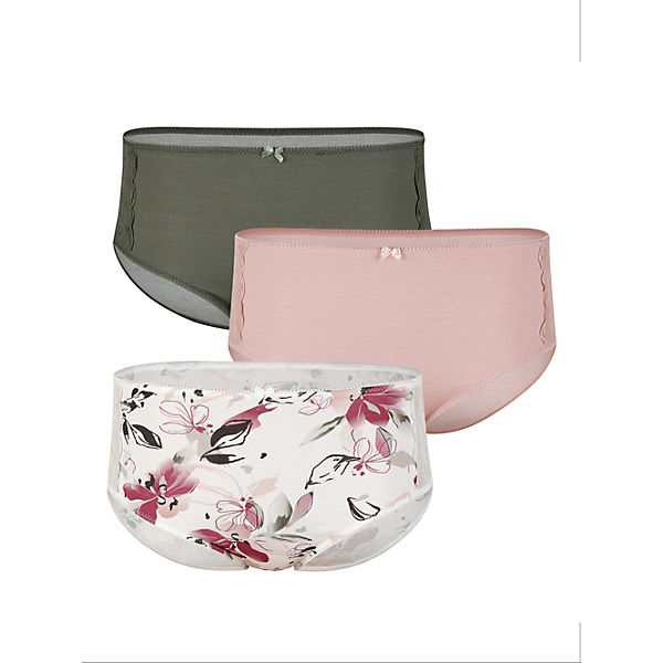 Bekleidung Slips, Panties & Strings TRUYOU Taillenslips im 3er-Pack mit Zierschleife und Spitzeneinsätzen rosa