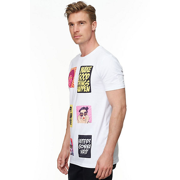 Bekleidung T-Shirts UNI PLAY Rundhals T-Shirt Modern Comic Pop Art Meme Fan Shirt weiß Bekleidung T-Shirts UNI PLAY Rundhals T-Shirt Modern Comic Pop Art Meme Fan Shirt weiß