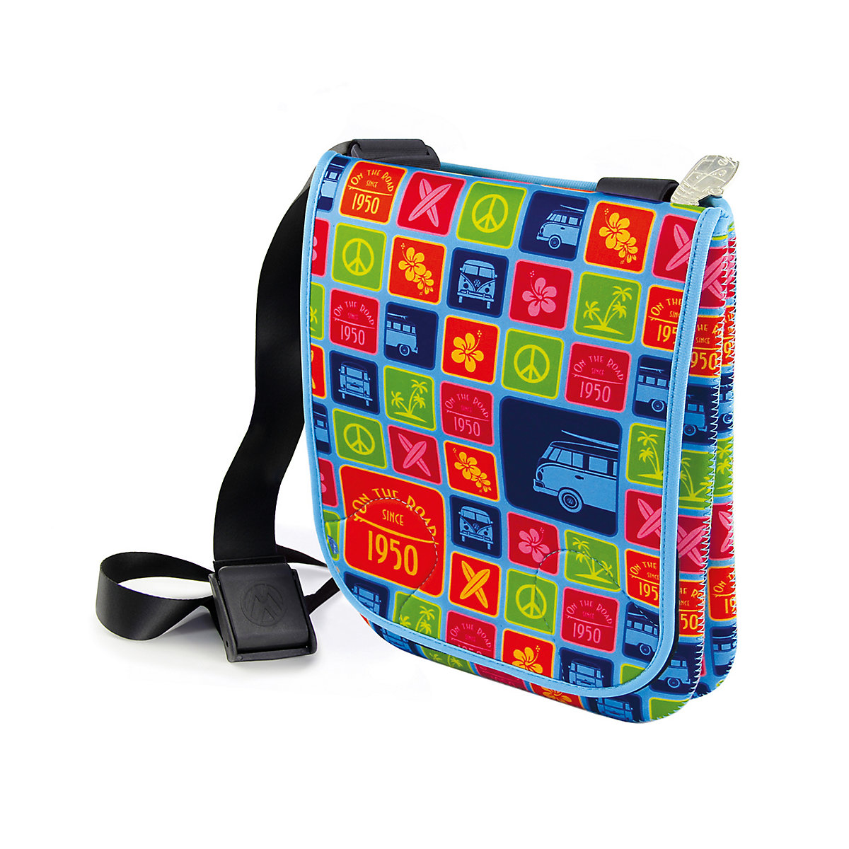 VW Collection by BRISA VW T1 Bulli Bus Neopren Schultertasche klein für Tablet PC bunt VW Collection by BRISA VW T1 Bulli Bus Neopren Schultertasche klein für Tablet PC bunt