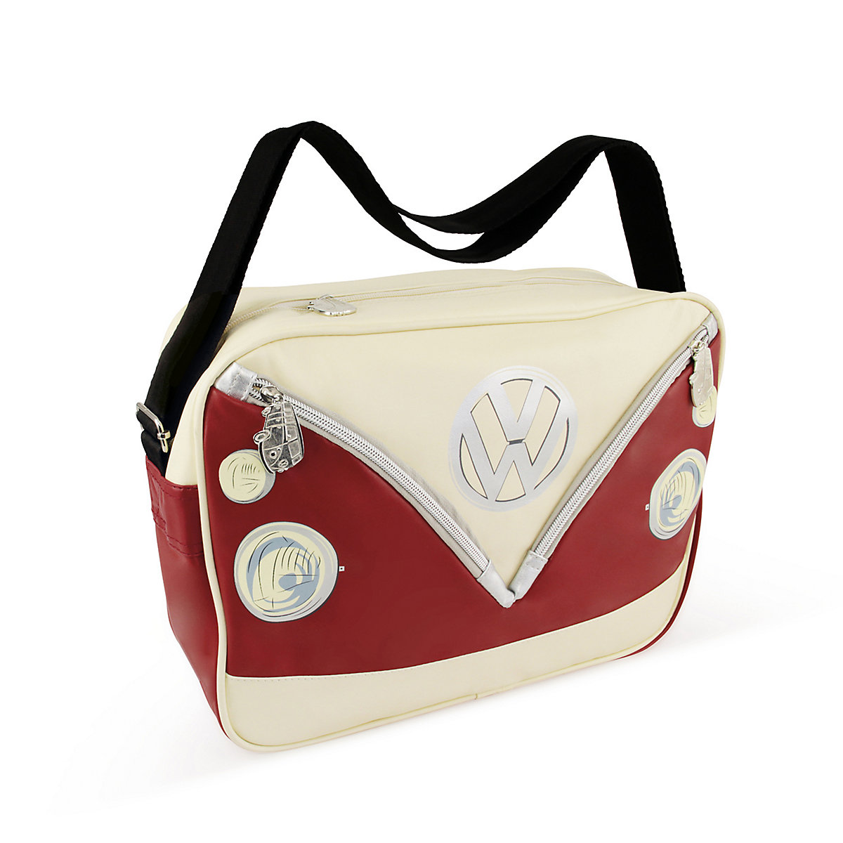 VW Collection by BRISA VW T1 Bulli Bus Schultertasche Quer rot