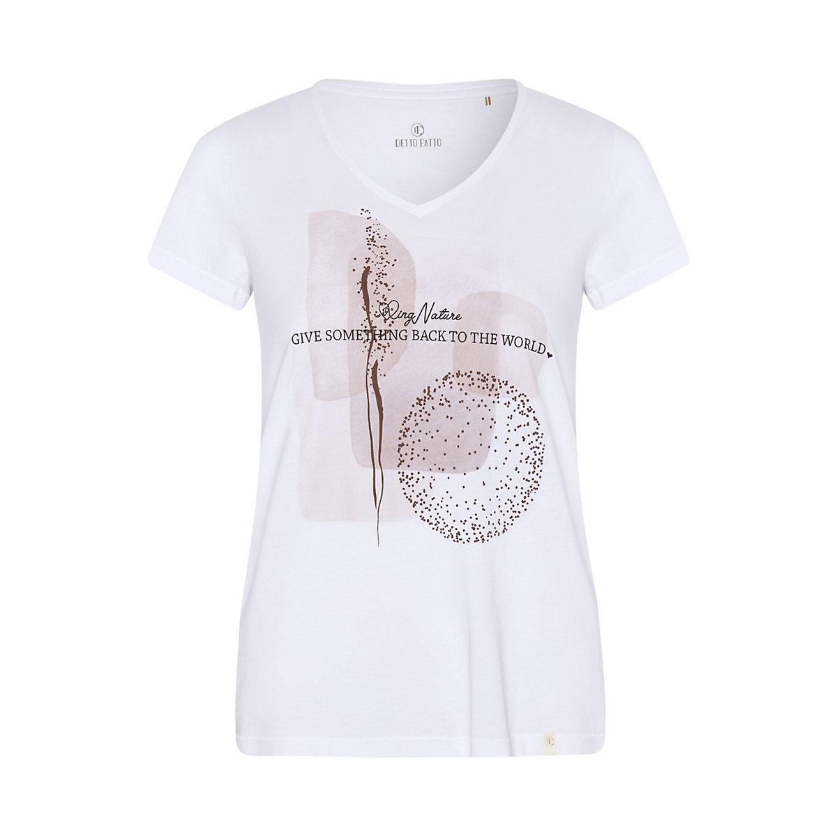 DETTO FATTO T-Shirt aus Jersey mit Peach-Finish C2C Certified® T-Shirts weiß