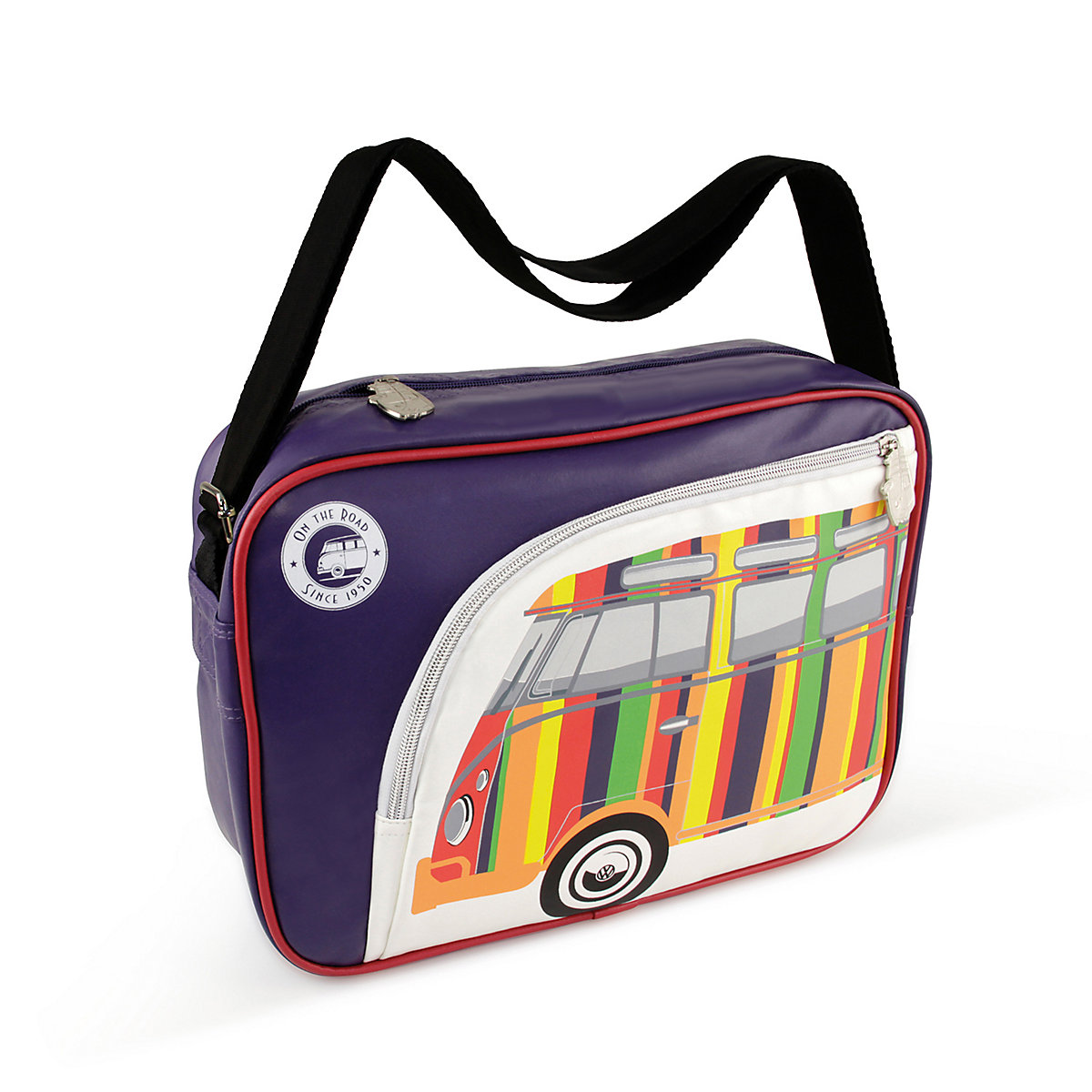 VW Collection by BRISA VW T1 Bulli Bus Schultertasche Quer lila
