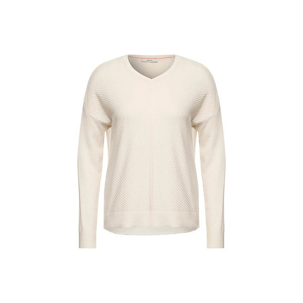 Bekleidung Pullover CECIL V-Kragen Pullover weiß