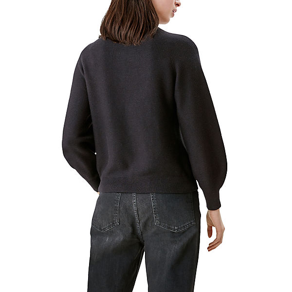 Bekleidung Pullover s.Oliver Strickpullover aus Viskosemix Pullover schwarz