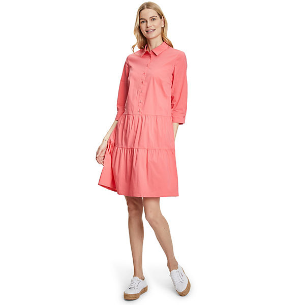 Bekleidung Freizeitkleider Betty Barclay Betty Barclay Hemdblusenkleid mit 3/4 Arm Jerseykleider rosa