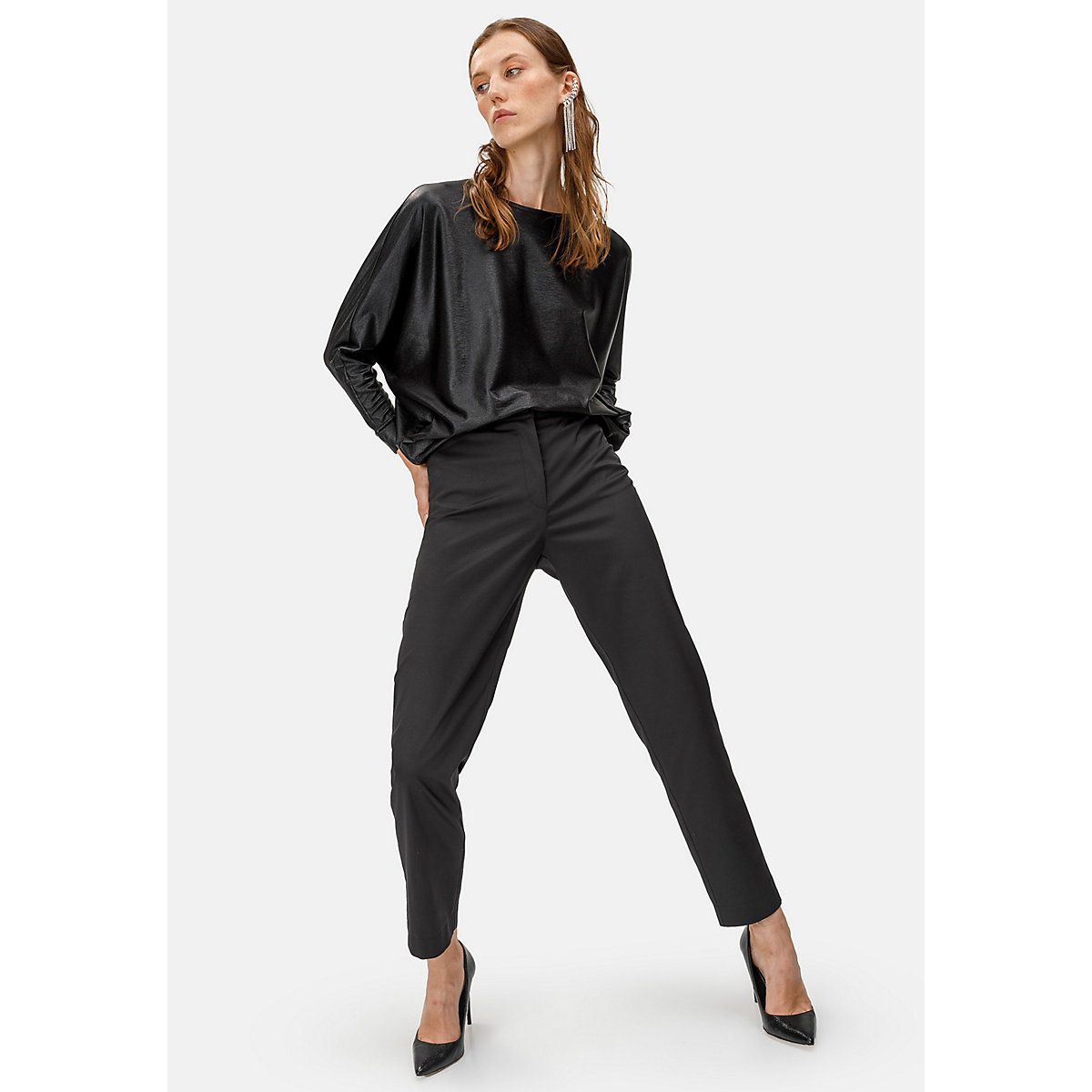 HELMIDGE Langarmbluse Bluse Langarmblusen schwarz YN8489 HELMIDGE Langarmbluse Bluse Langarmblusen schwarz YN8489