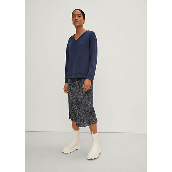 Bekleidung Sweatshirts comma casual identity Softer Sweater mit Tape Sweatshirts blau Bekleidung Sweatshirts comma casual identity Softer Sweater mit Tape Sweatshirts blau