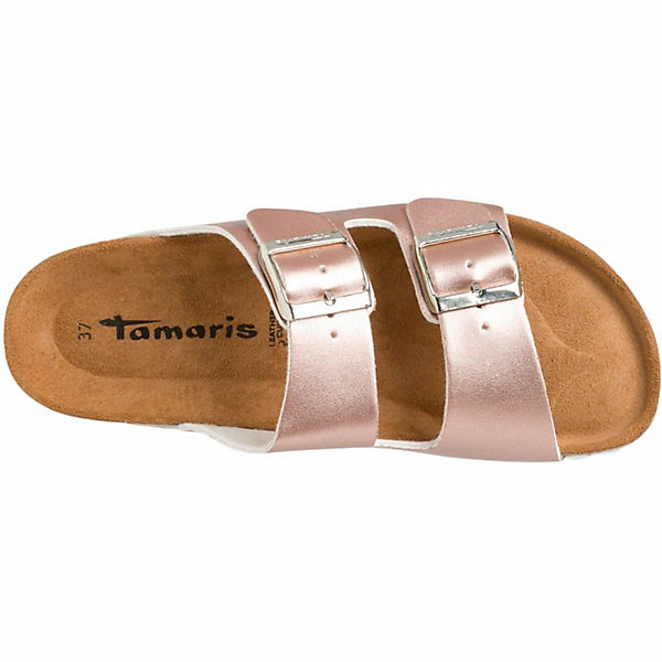 Schuhe Klassische Pantoletten Tamaris Tamaris Pantolette Hausschuhe rosa-kombi