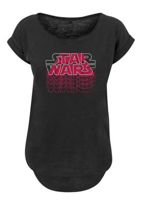 Star Wars Star Wars Blended Logo Premium Krieg der Sterne Fan Merch Darth Vader Yoda Han Solo Boba Fett Mandalorian R2D2 T-Shirts schwarz