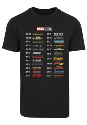 F4NT4STIC Marvel Studios 10 Years Of Movies Premium Superhelden Iron Man Captain America Hulk Thor Loki Punisher Spider-Man Venom Fan Merch T-Shirts schwarz