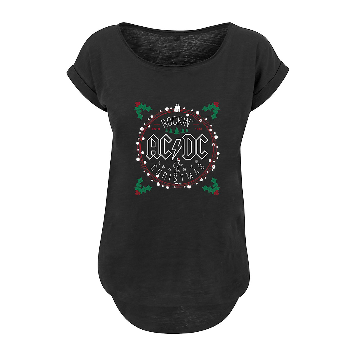F4NT4STIC ACDC Rockin Christmas Premium Rock Metal Musik Fan Merch T-Shirts schwarz F4NT4STIC ACDC Rockin Christmas Premium Rock Metal Musik Fan Merch T-Shirts schwarz