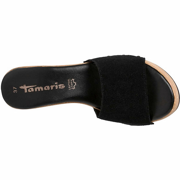 Schuhe Keilsandaletten Tamaris Tamaris Pantolette Keilsandaletten schwarz