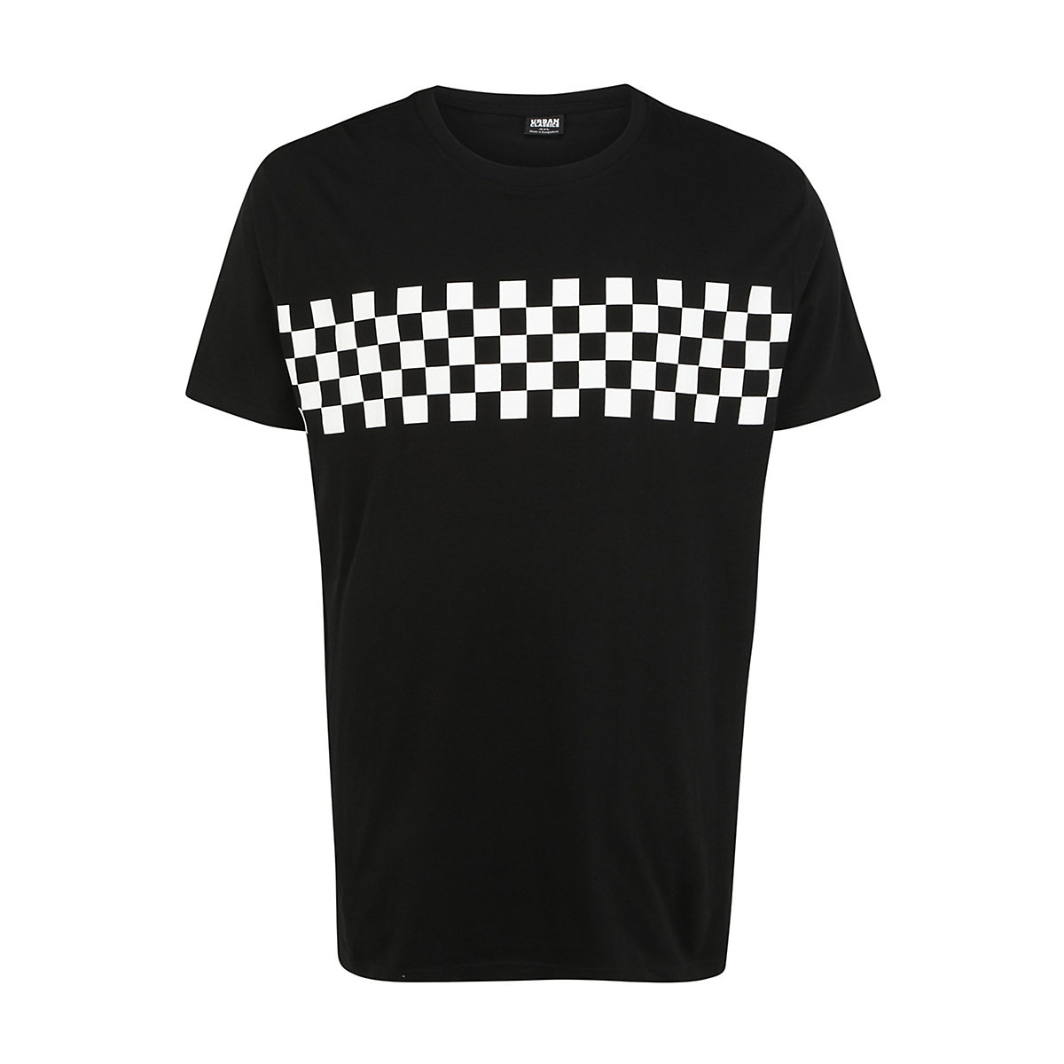 Urban Classics Shirt Check Panel schwarz/weiß