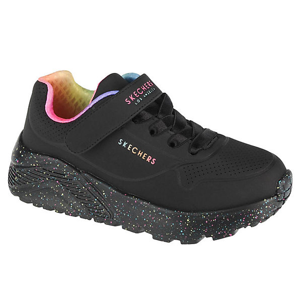 Schuhe Sneakers Low SKECHERS Sneakers Uno Lite Rainbow Specks 310457L-BKMT Sneakers Low für Mädchen schwarz