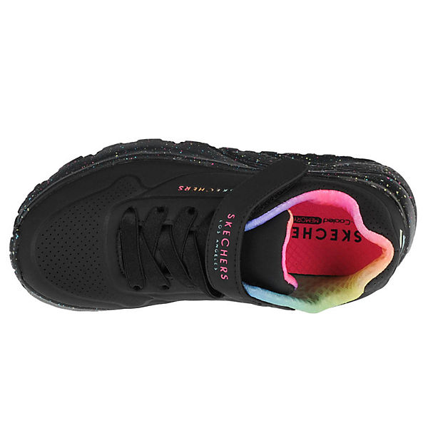 Schuhe Sneakers Low SKECHERS Sneakers Uno Lite Rainbow Specks 310457L-BKMT Sneakers Low für Mädchen schwarz