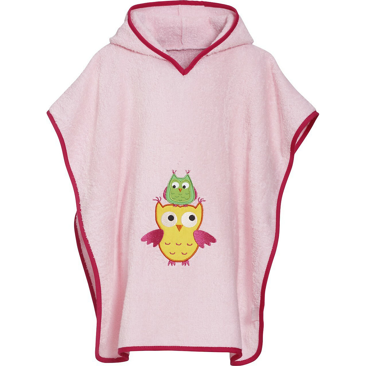 Playshoes Frottee-Poncho Eule Badeponchos für Mädchen rosa