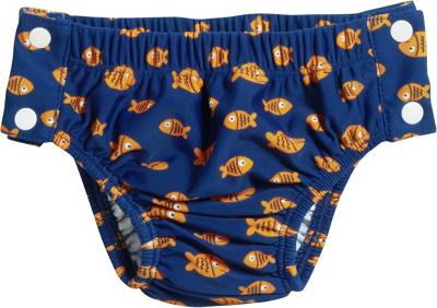Playshoes UV-Schutz Windelhose Krokodil zum Knöpfen Badehosen für Jungen dunkelblau