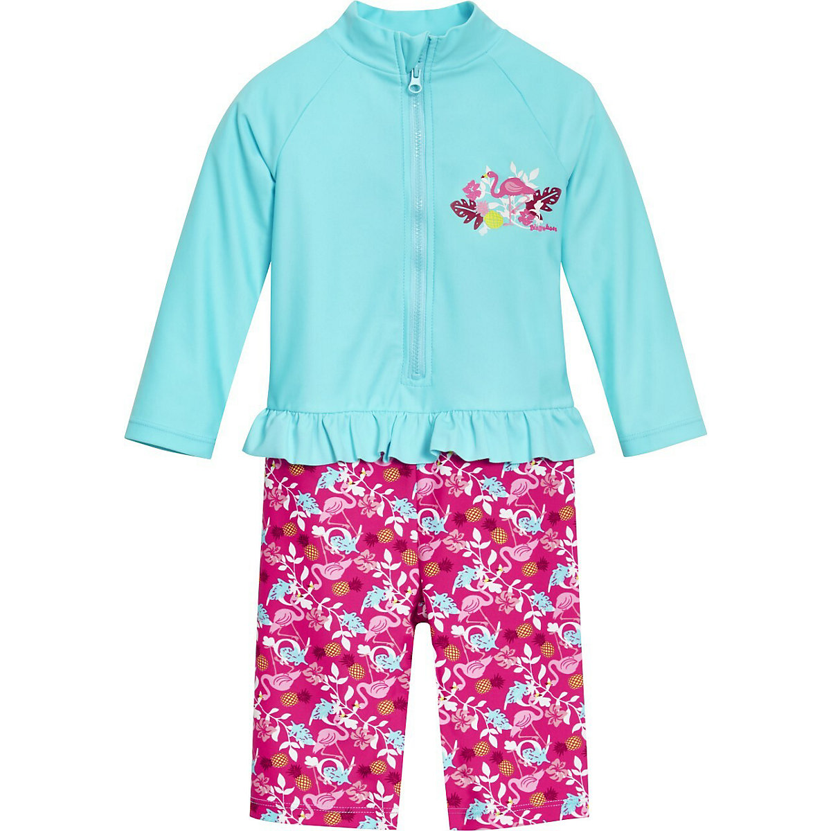 Playshoes UV-Schutz Einteiler Flamingo 1/1 Arm Schwimmanzüge für Mädchen türkis