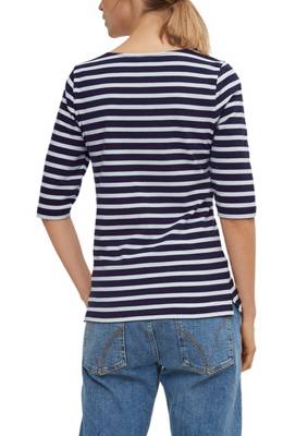 comma casual identity Shirt mit Streifenmuster T-Shirts blau YN9128
