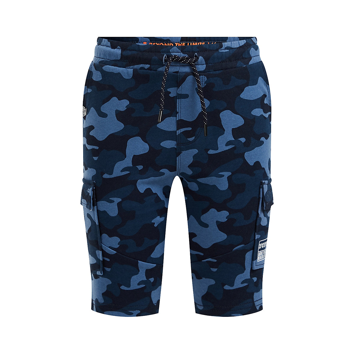 WE Fashion Jongens joggingshort met camouflage dessin Sweatshorts für Jungen blau