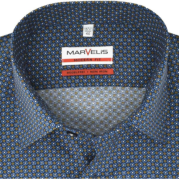 Bekleidung Langarmhemden MARVELiS MODERN FIT - Businesshemd Langarmhemden blau