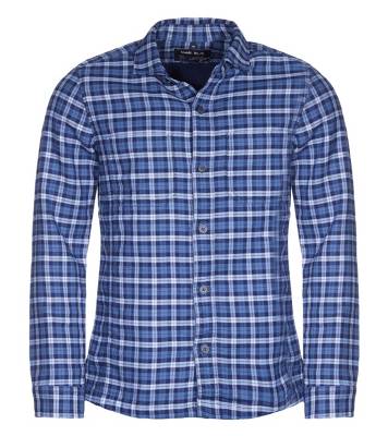 MARVELiS Casual Fit Hemdjacke Langarmhemden blau