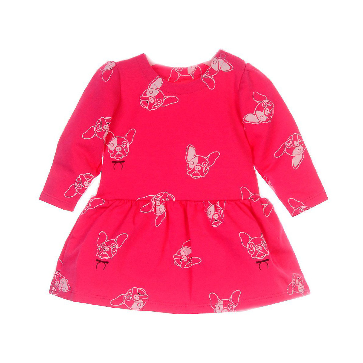 La Bortini Baby Kleidchen Babykleid mit Druckknöpfen Kleider für Mädchen rosa