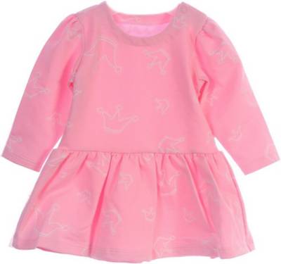 La Bortini Baby Kleidchen Babykleid mit Druckknöpfen Kleider für Mädchen rosa