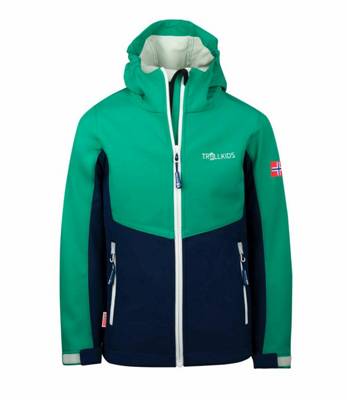 TROLLKIDS Softhsell Jacke Kristiansand Softshelljacken grün