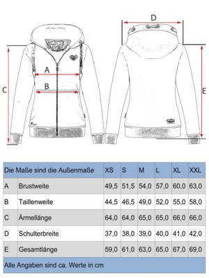 NAVAHOO Kapuzensweatshirt Engelshaar Sweatshirts orange SE9141