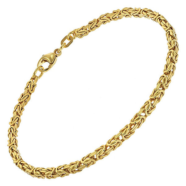 Armband Königskette Gold auf 925 Silber 2,8 mm Breite Armbänder