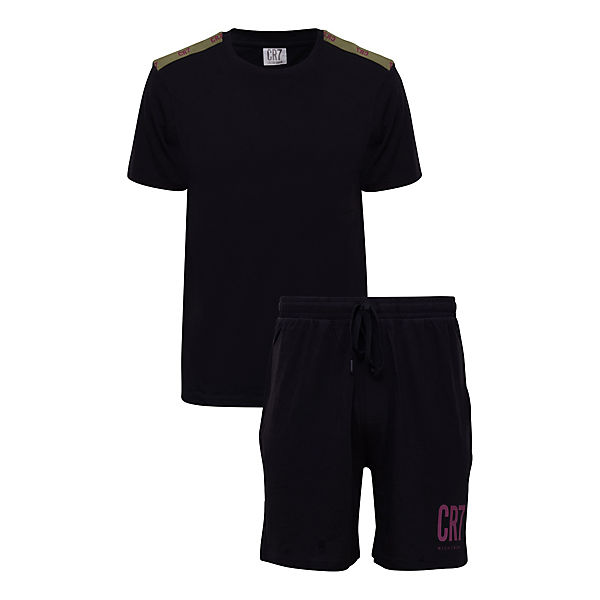 Bekleidung Pyjamas CR7 CRISTIANO RONALDO Shorty Homewear Schlafanzüge schwarz