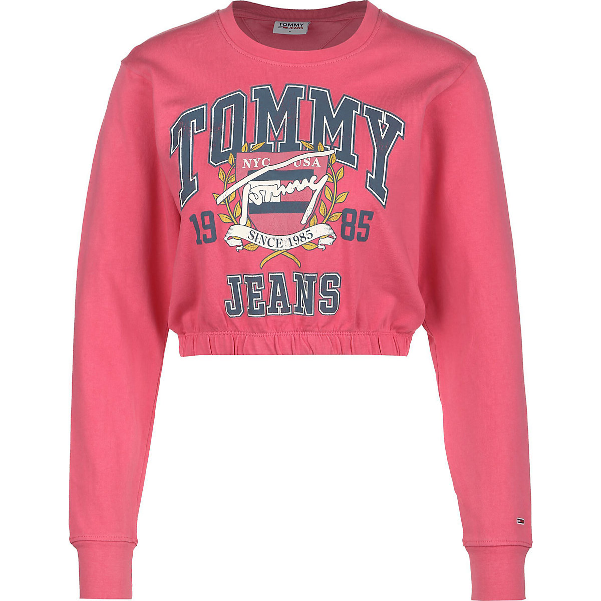TOMMY JEANS Tommy Jeans Longsleeve Elastic Vintage College Langarmshirts rosa TOMMY JEANS Tommy Jeans Longsleeve Elastic Vintage College Langarmshirts rosa