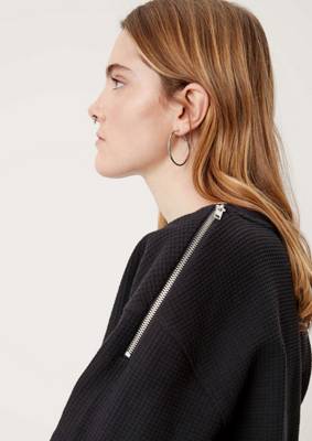 QS by s.Oliver Sweatshirt mit Waffelstruktur Sweatshirts schwarz