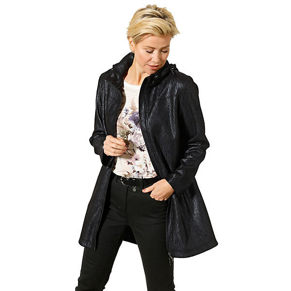 Bekleidung Übergangsjacken MONA Jacke in modisch schimmernder Melange-Optik schwarz