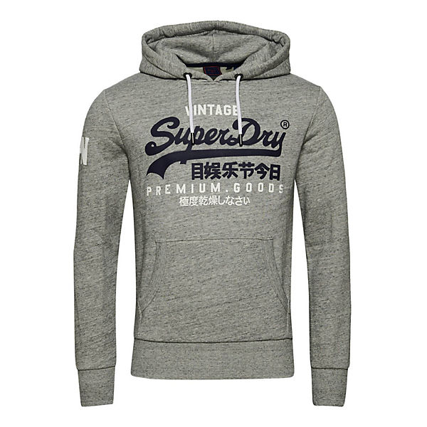 Bekleidung Sweatshirts Superdry Herren Hoodie - VL Hood Hoodie Kapuzen-Pullover Logo Sweatshirts grau
