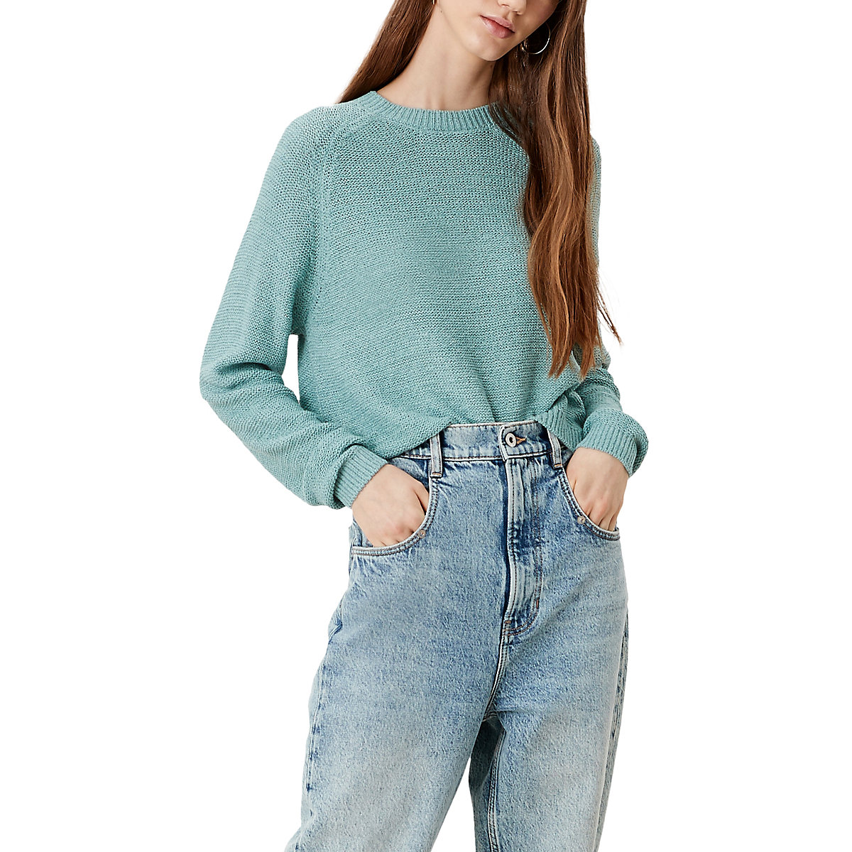 QS by s.Oliver Pullover mit Raglanärmeln Pullover türkis QS by s.Oliver Pullover mit Raglanärmeln Pullover türkis
