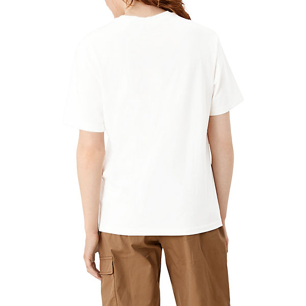 Bekleidung T-Shirts s.Oliver Jerseyshirt mit Statementprint T-Shirts creme