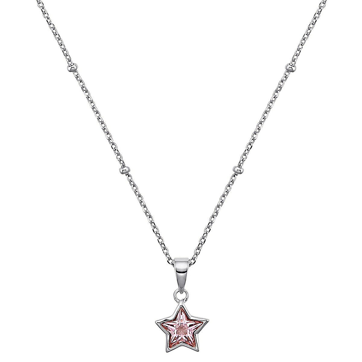 Prinzessin Lillifee Silber Kinder-Halskette mit rosa Stern-Anhänger Halsketten pink