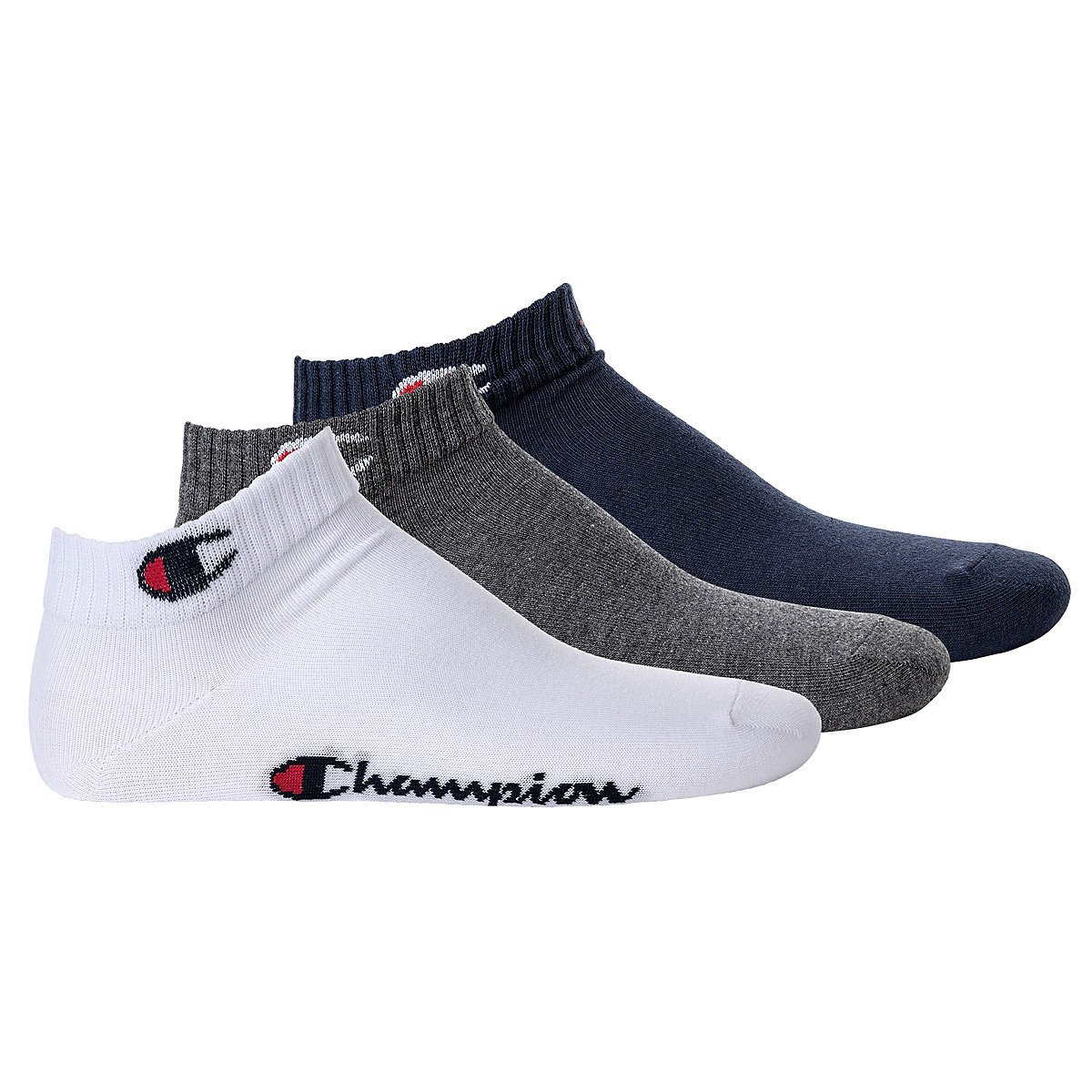 Champion Unisex Socken 3 Paar Quarter Socken Basic Socken mehrfarbig