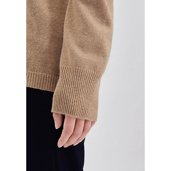 Bekleidung Pullover seidensticker Pullover Rollkragen Regular fit Langarm Uni Pullover braun