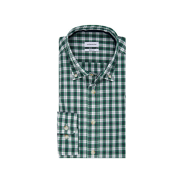 Bekleidung Langarmhemden seidensticker Casual Hemd Regular Langarm Button-Down-Kragen Karo Langarmhemden grün Bekleidung Langarmhemden seidensticker Casual Hemd Regular Langarm Button-Down-Kragen Karo Langarmhemden grün