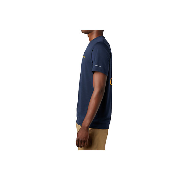 Bekleidung T-Shirts Columbia Maxtrail SS Logo Tee 1883433464 T-Shirts dunkelblau