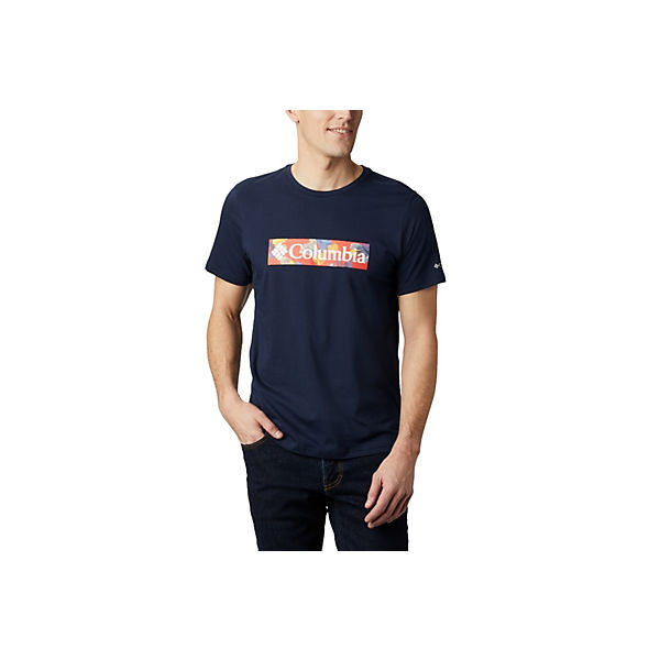 Bekleidung T-Shirts Columbia M Rapid Ridge Graphic Tee 1888813464 T-Shirts dunkelblau