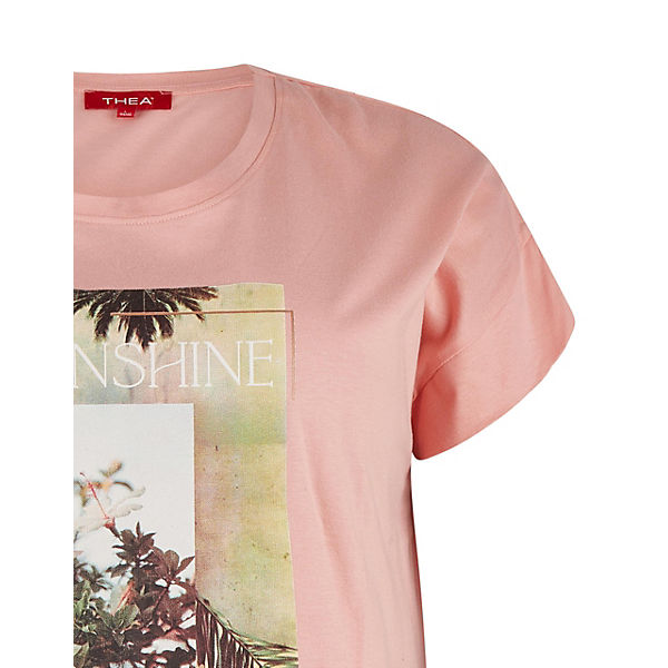 Bekleidung T-Shirts THEA Kurzarmshirt mit Frontprint T-Shirts apricot