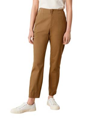 s.Oliver Regular: High Waist-Hose Stoffhosen braun