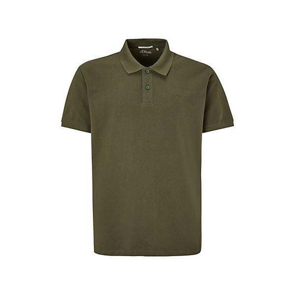 Bekleidung T-Shirts s.Oliver Polo-Shirt mit Logostickerei T-Shirts olive