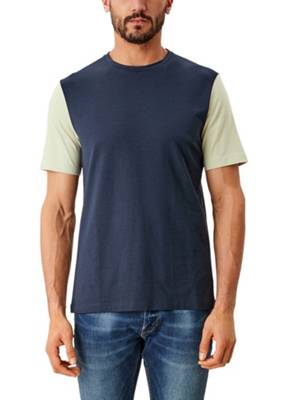 s.Oliver T-Shirt im Colour Blocking T-Shirts blau