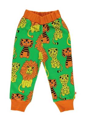 Smafolk Tiger und Leoparden Stoffhosen grün